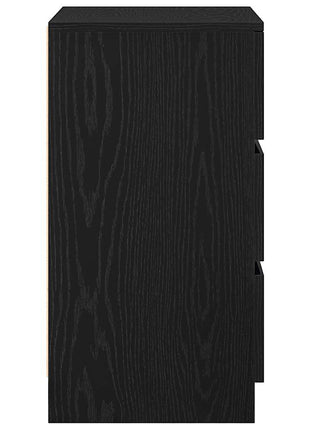 Nachtkastjes met 3 lades 2 st 39x35x65 cm zwart