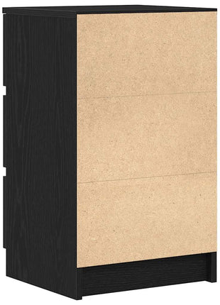 Nachtkastjes met 3 lades 2 st 39x35x65 cm zwart