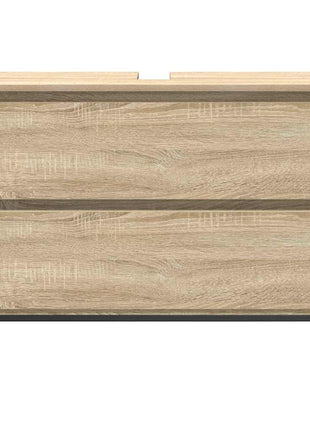 Badkamerkast met lades 90x34,5x60 cm Sonoma eikenkleurig