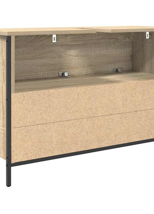 Badkamerkast met lades 90x34,5x60 cm Sonoma eikenkleurig