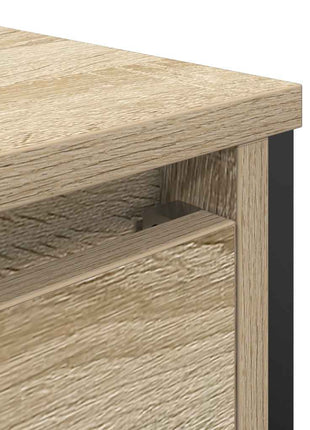 Badkamerkast met lades 90x34,5x60 cm Sonoma eikenkleurig