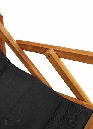 Strandstoel inklapbaar met armleuningen acaciahout en textileen