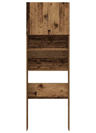 Wasmachinekast 64x24x190 cm bewerkt hout oud houtkleurig
