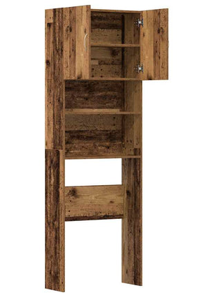Wasmachinekast 64x24x190 cm bewerkt hout oud houtkleurig