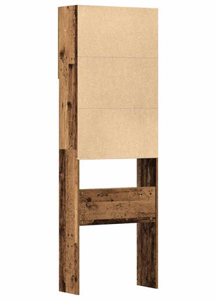 Wasmachinekast 64x24x190 cm bewerkt hout oud houtkleurig