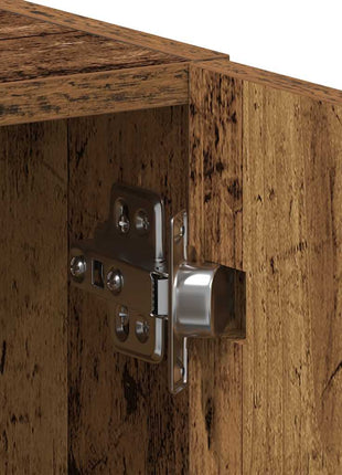 Wasmachinekast 64x24x190 cm bewerkt hout oud houtkleurig
