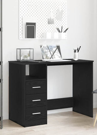 Bureau Met Lades 102X50X76 Cm Bewerkt Hout