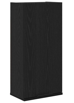 Wandkast 32x20x67 cm bewerkt hout zwart eikenkleurig
