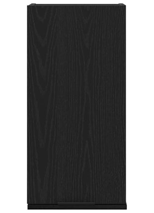 Wandkast 32x20x67 cm bewerkt hout zwart eikenkleurig