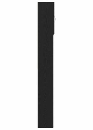 Wasmachinekast 64x24x190 cm spaanplaat zwart eikenkleurig
