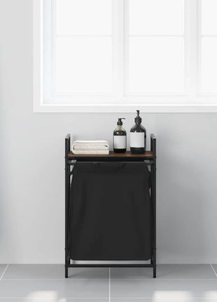Wasmand 1 vak met plank bruin eikenkleurig