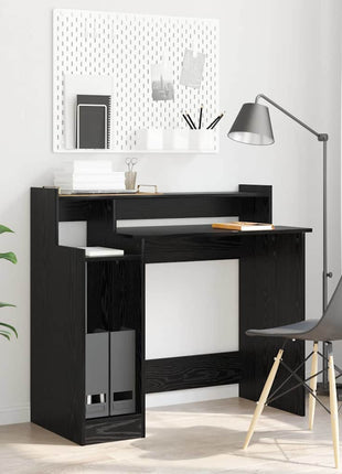 Bureau Met Led-Verlichting 97X45X90 Cm Bewerkt Hout