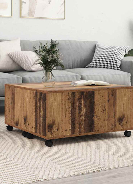 Salontafel 75X75X38 Cm Bewerkt Hout