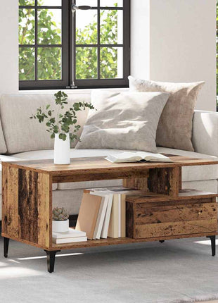 Salontafel 90X49X45 Cm Bewerkt Hout Bruineiken