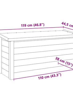 Opbergdoos 44x119x57 cm Geïmpregneerd Hout Den