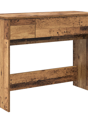 Kaptafel met Spiegel Oud Hout 100x45x76 cm