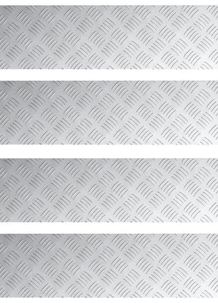 Aluminium Geruite Platen 4 stuks Anti-Slip 80x20 cm