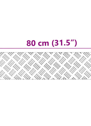 Aluminium Geruite Platen 4 stuks Anti-Slip 80x20 cm