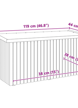Opslagbox 119x44x58.5 cm Behandeld Grenenhout