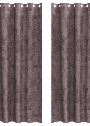 Velvet Gordijnen 2 stuks met Oogjes Bruin 260x140 cm