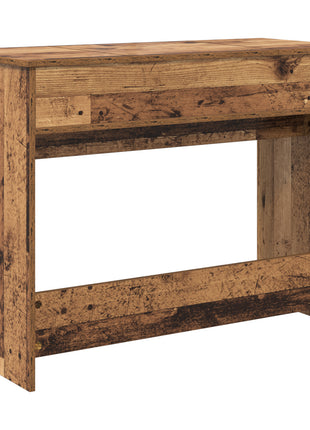 Kaptafel met Spiegel Oud Hout 100x45x76 cm