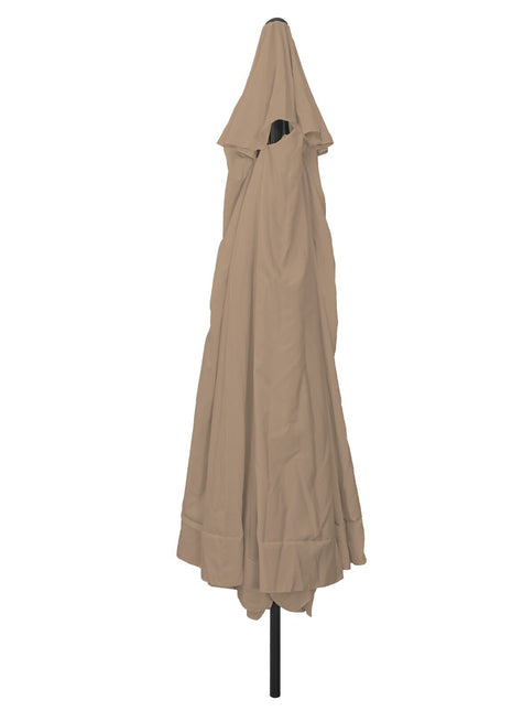 Tuinparasol ø395x245 cm Taupe