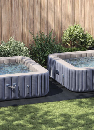 Rechthoekige Zwembadbedekking Zwart PVC 750 x 372 cm Waterdicht